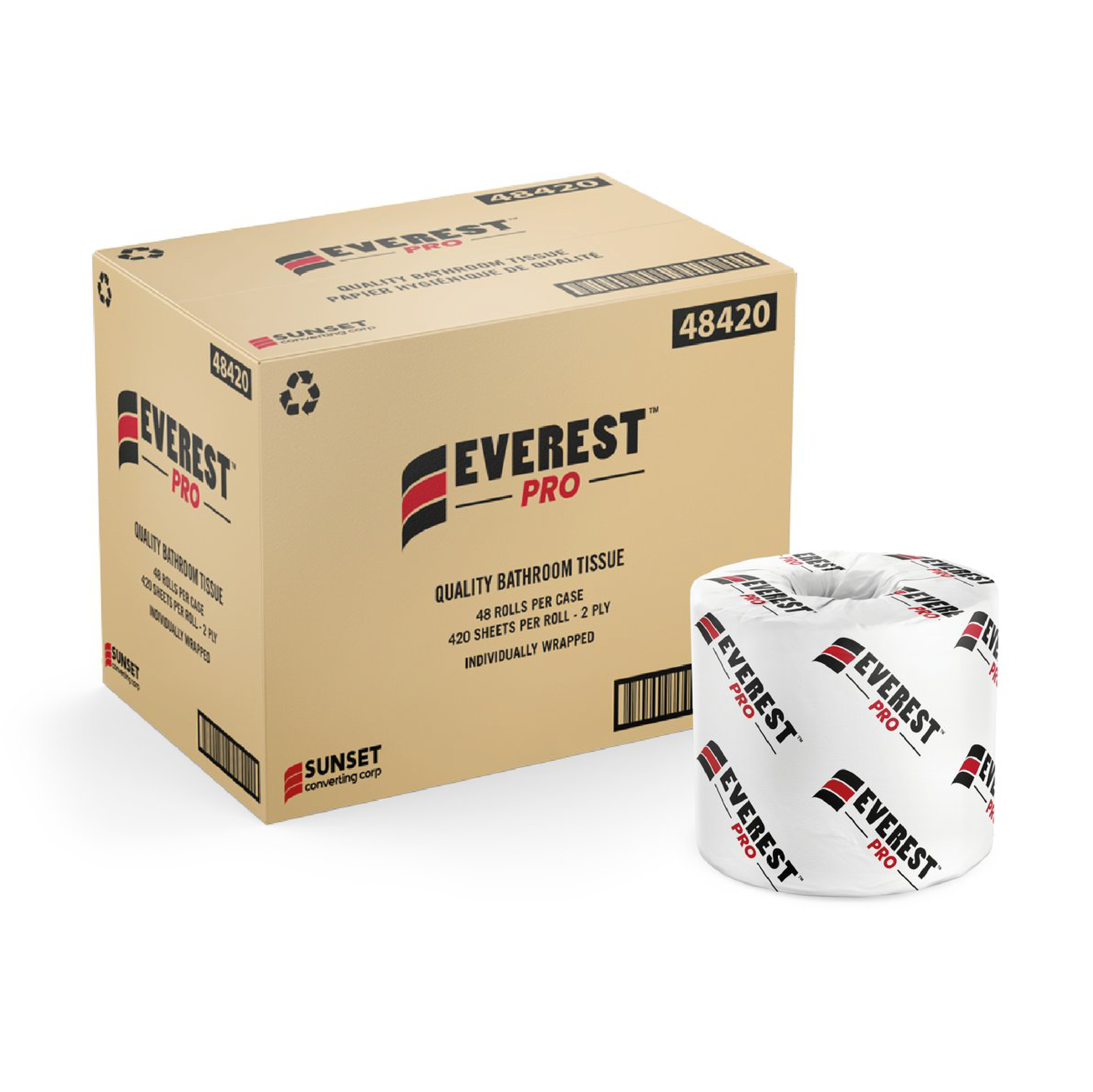 2 Ply Recycled Standard Toilet Paper - Everest