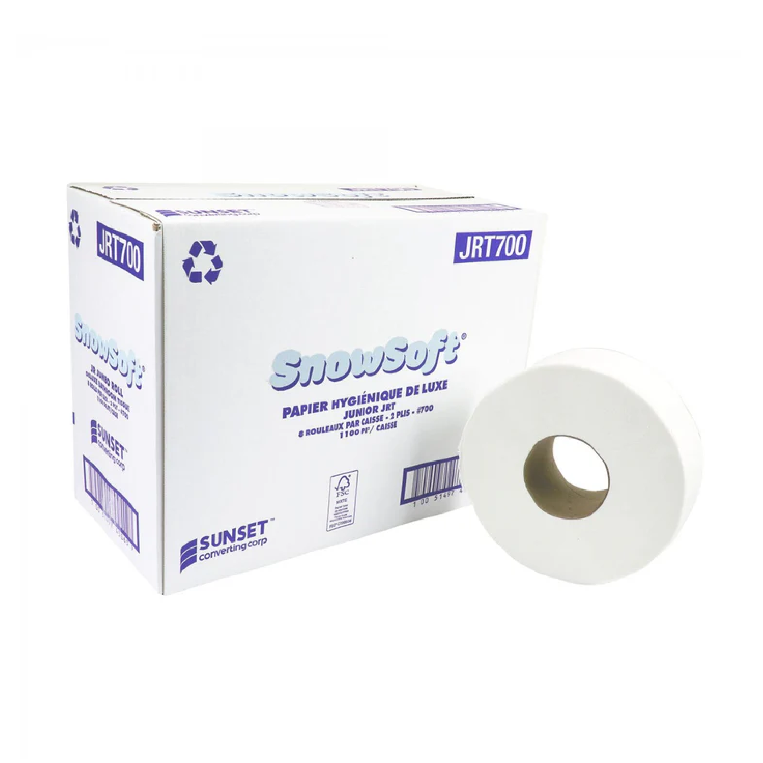 2 Ply Virgin Paper Jumbo Roll Tissue - Snowsoft